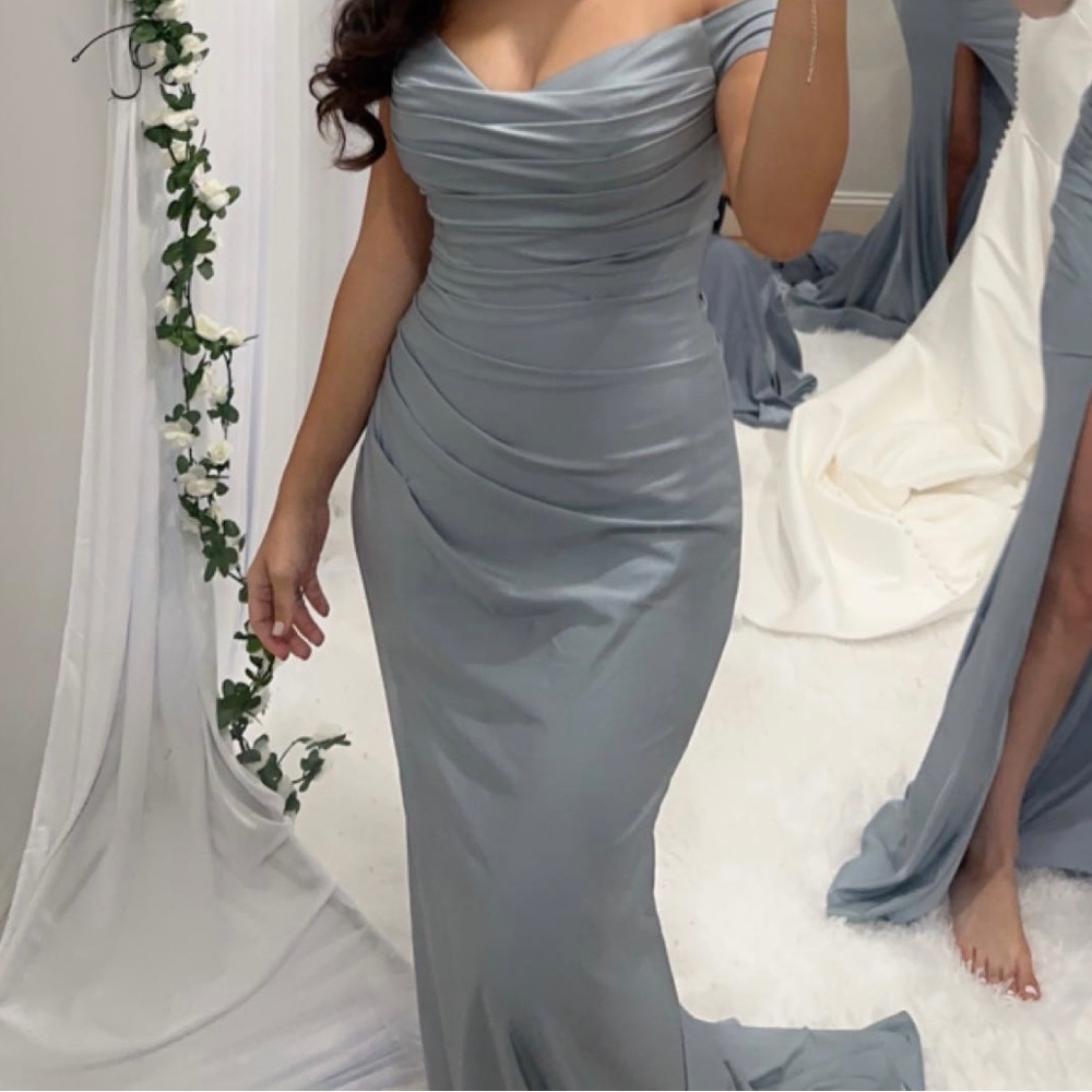 Light pastel Blue maxi dress / event gown